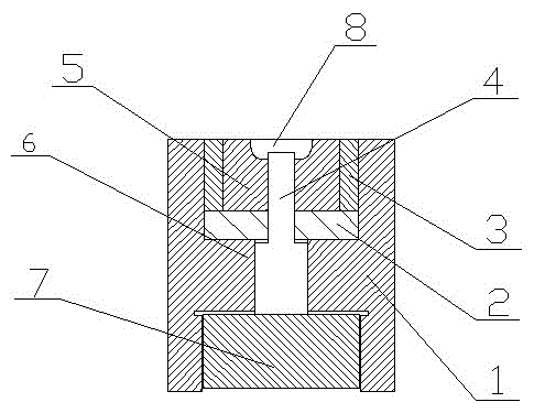 A punch for machining the end face of a bearing roller