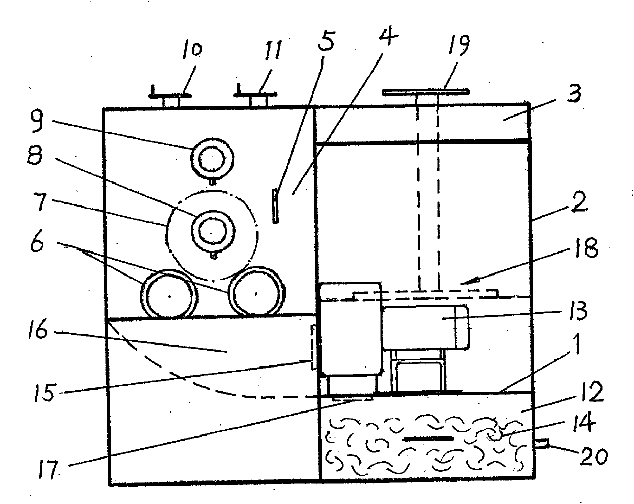 Dust removal device for air filter cartridge