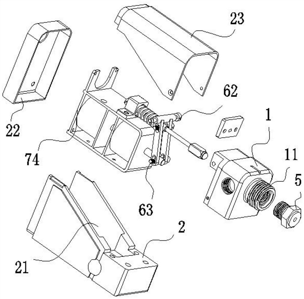 Airless automatic spray gun employing electromagnet to drive switch-on and switch-off movements