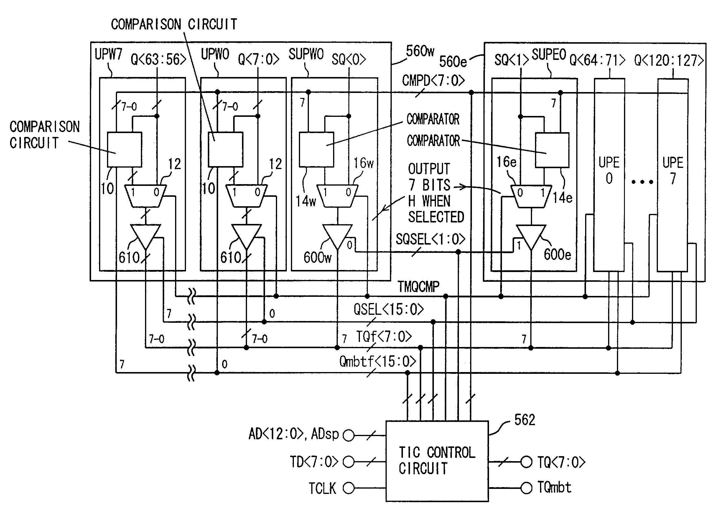 Semiconductor integrated circuit device with test data output nodes for parallel test results output