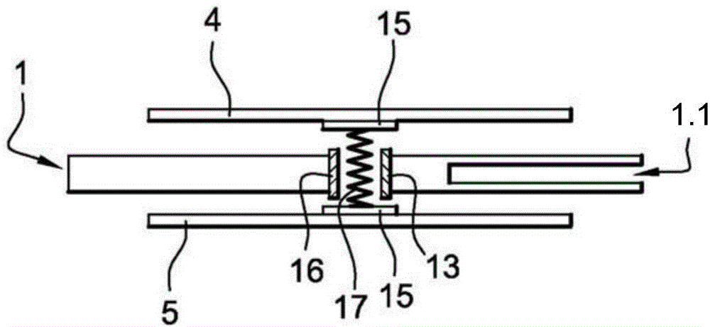 Electric power transfer device for an automobile, and electric or partially electric vehicle provided with such a device