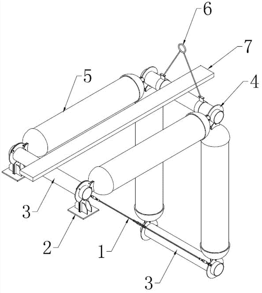 Rapid construction method for truss with pneumatic membrane compression bar