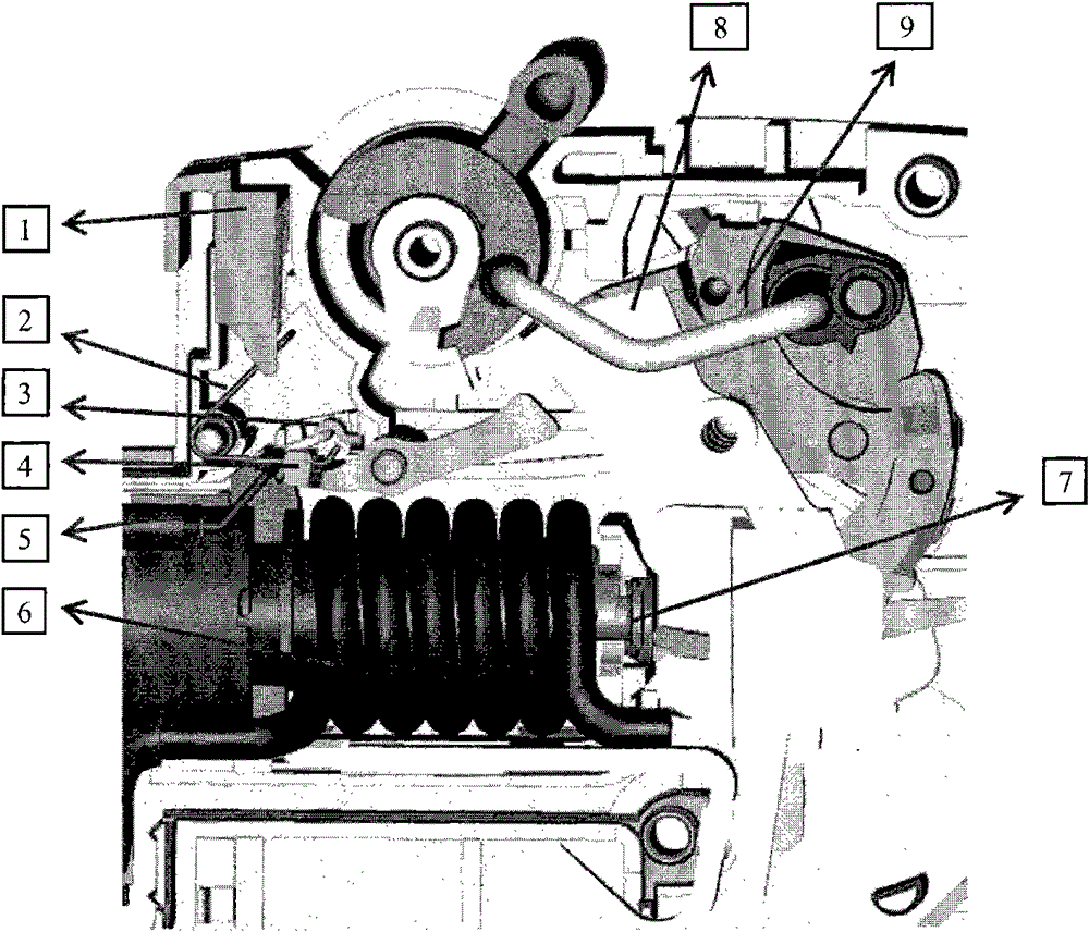 Test device for circuit breaker and circuit breaker with test device