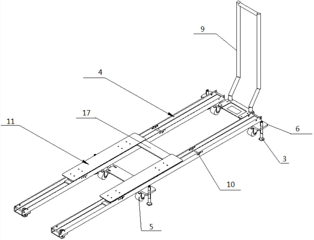 Device for equipment cabinet to enter cabin