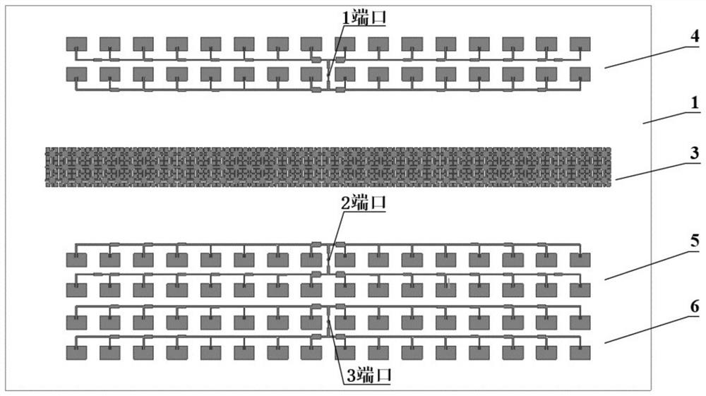 Low-coupling transceiving antenna based on coplanar compression type electromagnetic band gap structure