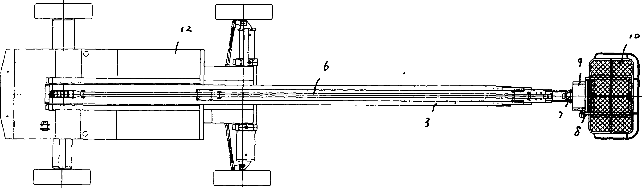 Straight arm self-propelled high-altitude operating platform