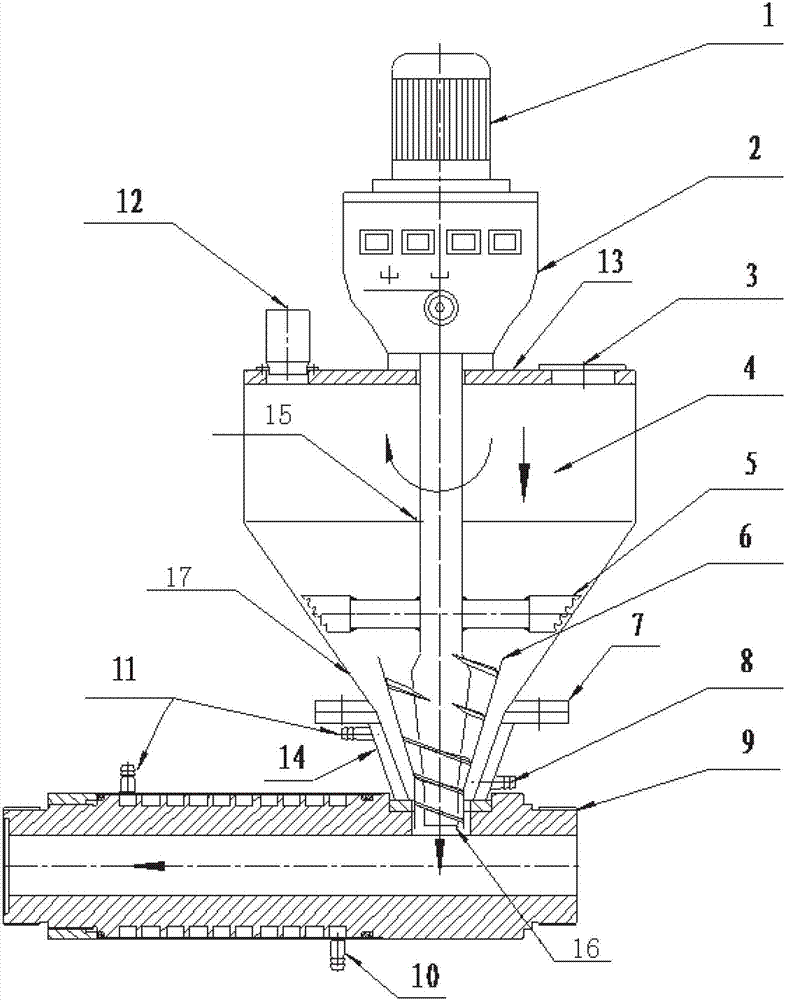 Mixed fat micellar material forced continuous feeding machine