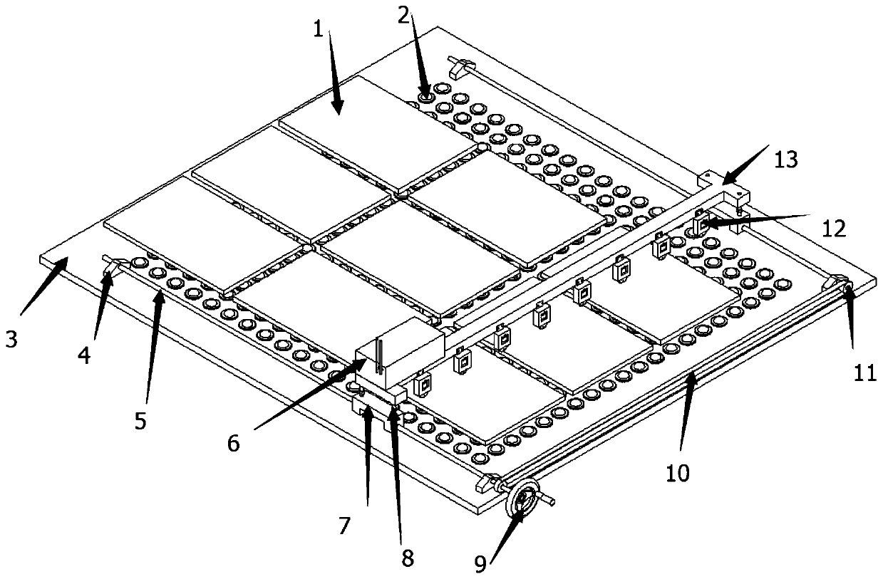 Flatness out-of-tolerance continuous measurement device and measurement method thereof