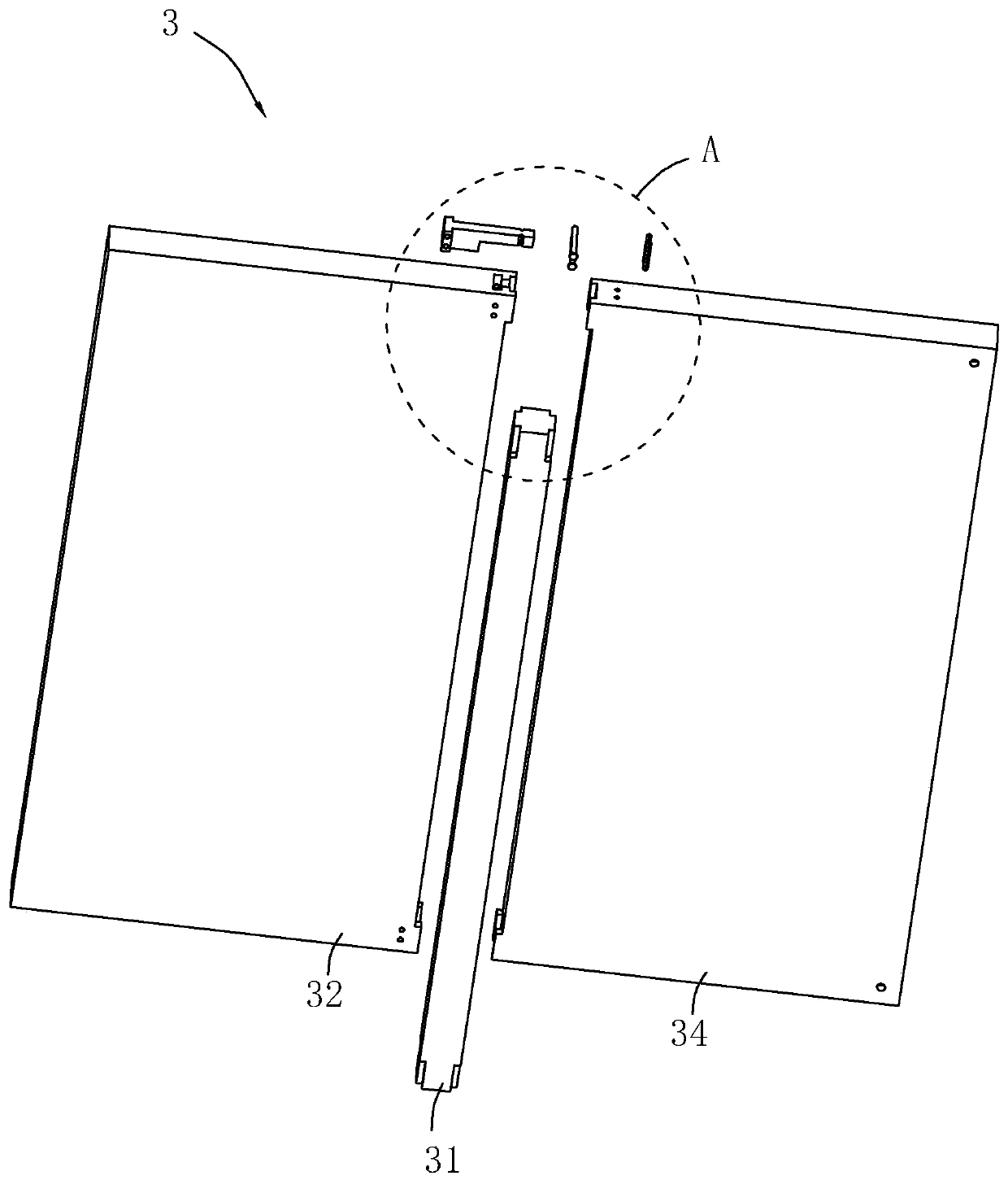 Fabricated type indoor partition wall structure and construction method thereof