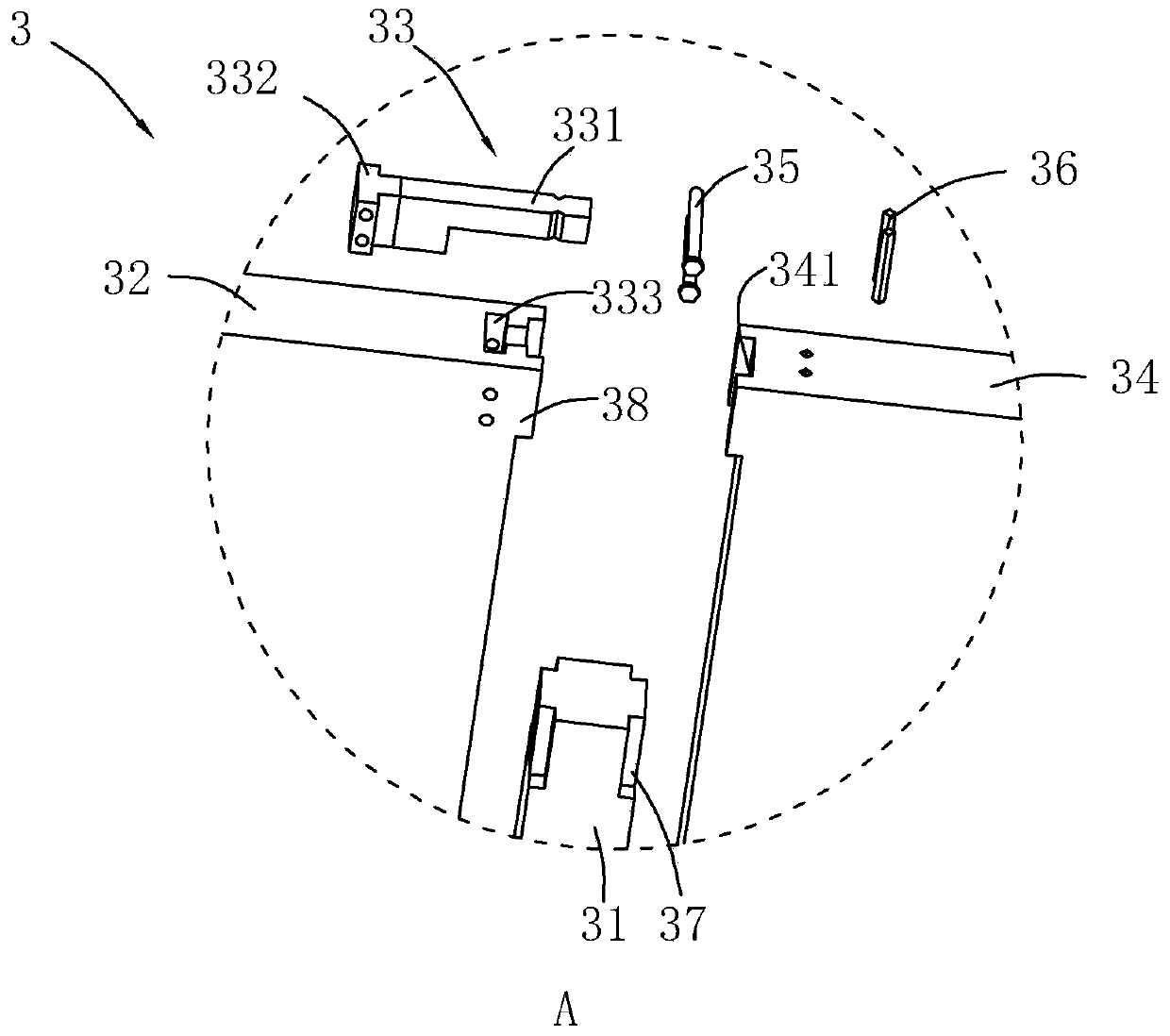 Fabricated type indoor partition wall structure and construction method thereof