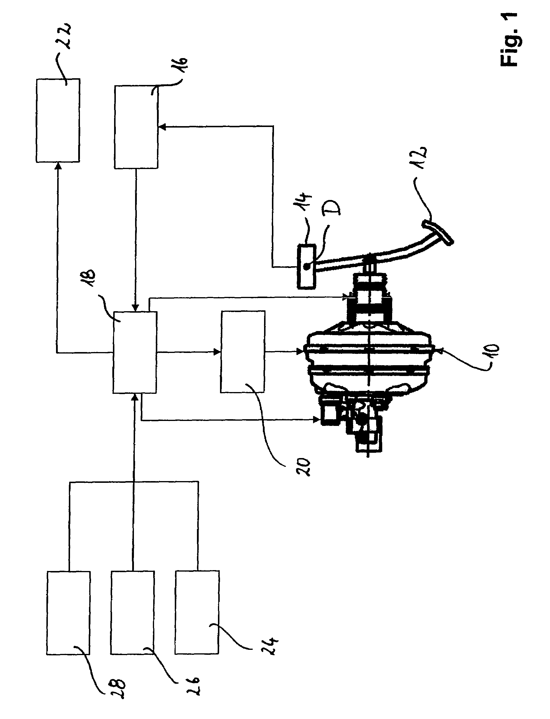 Braking force generator for a hydraulic vehicle brake system