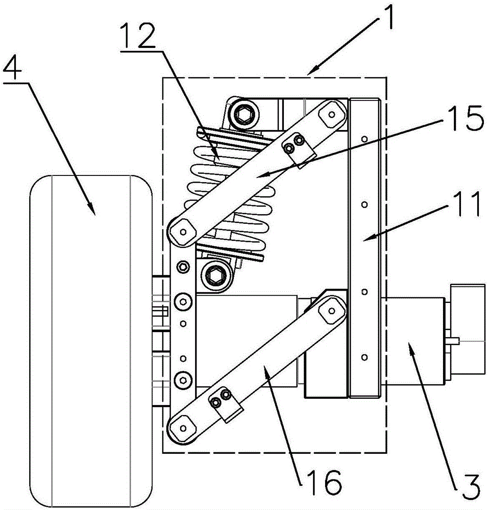 Robot vehicle body suspension system