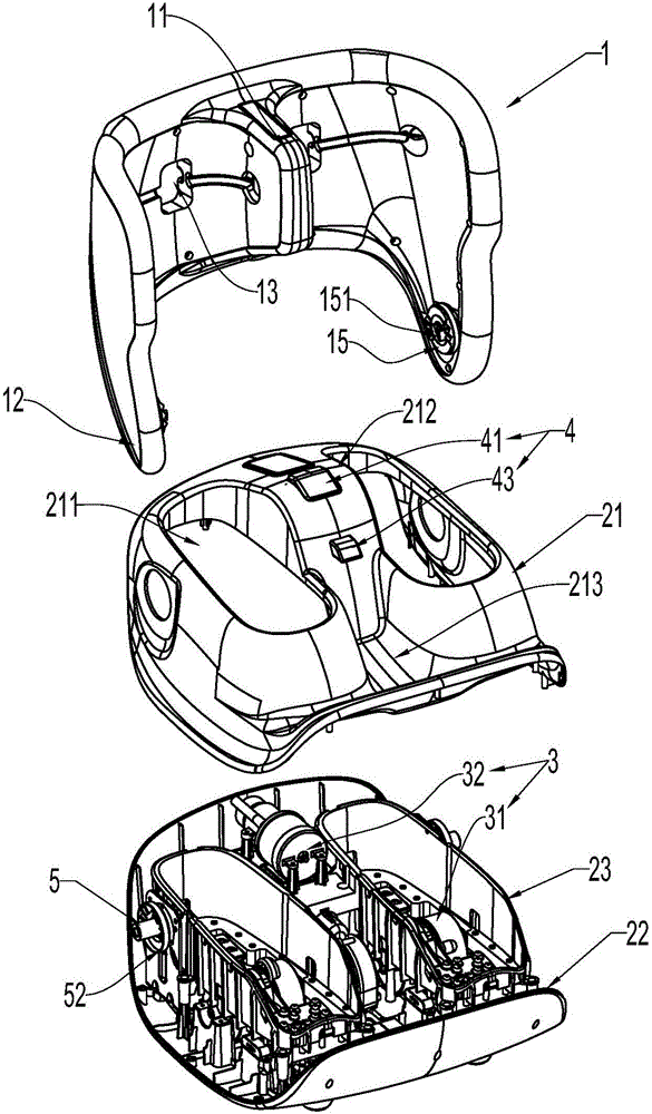 Flip type foot massager