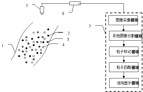 In-water color particle image velocimetry system and measuring method thereof