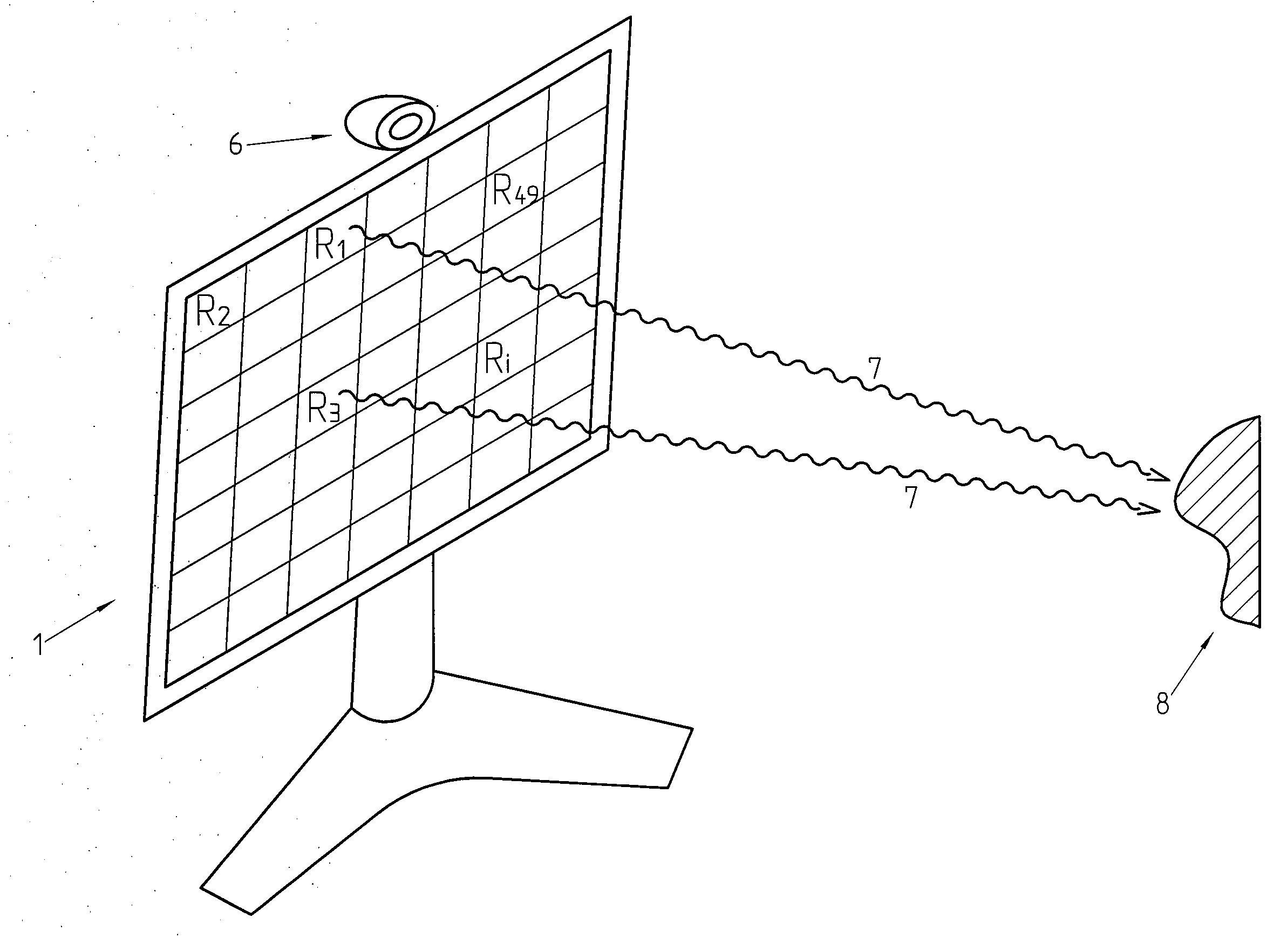 Time-of-flight based imaging system using a display as illumination source