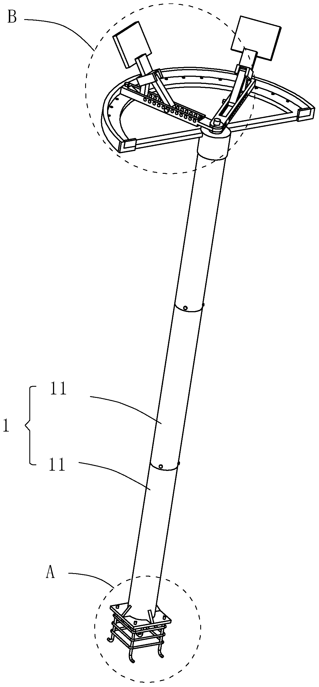 Municipal street lamp structure