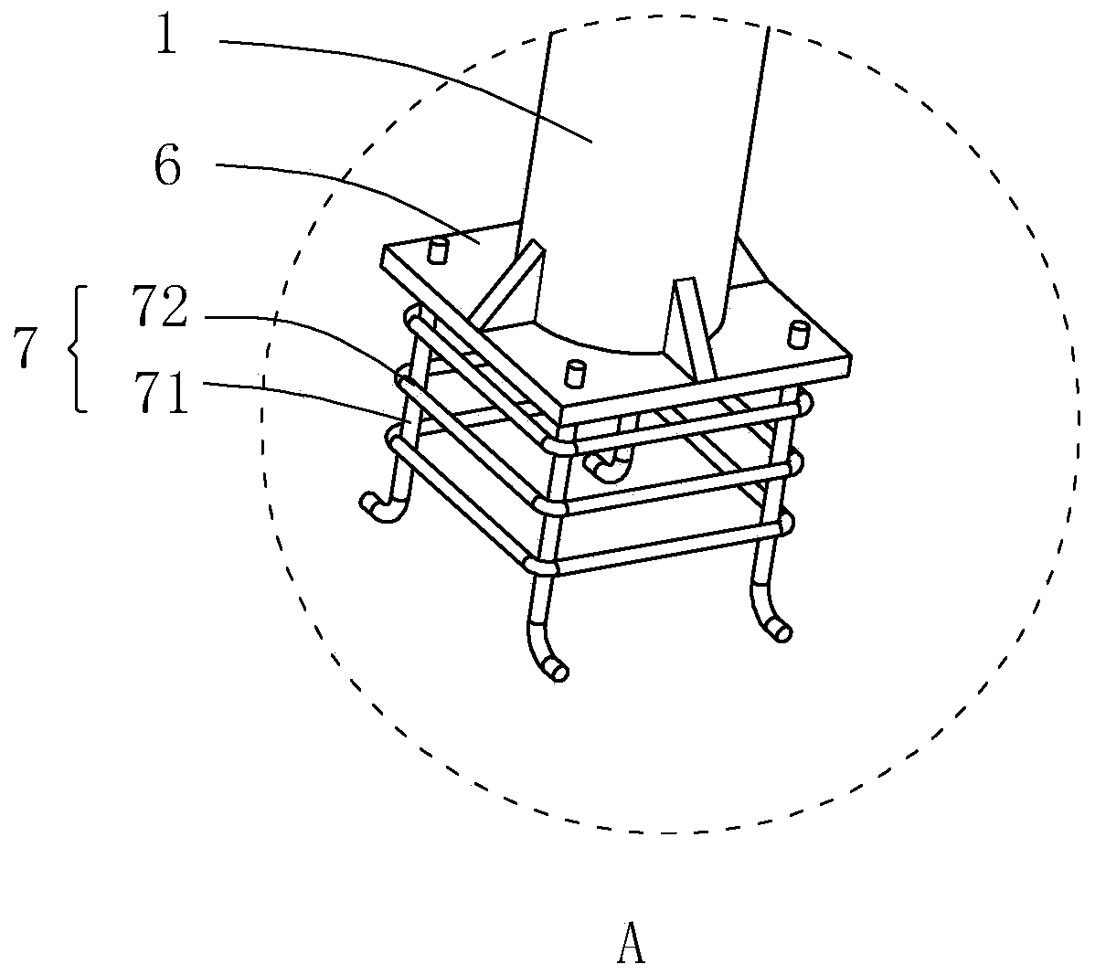 Municipal street lamp structure