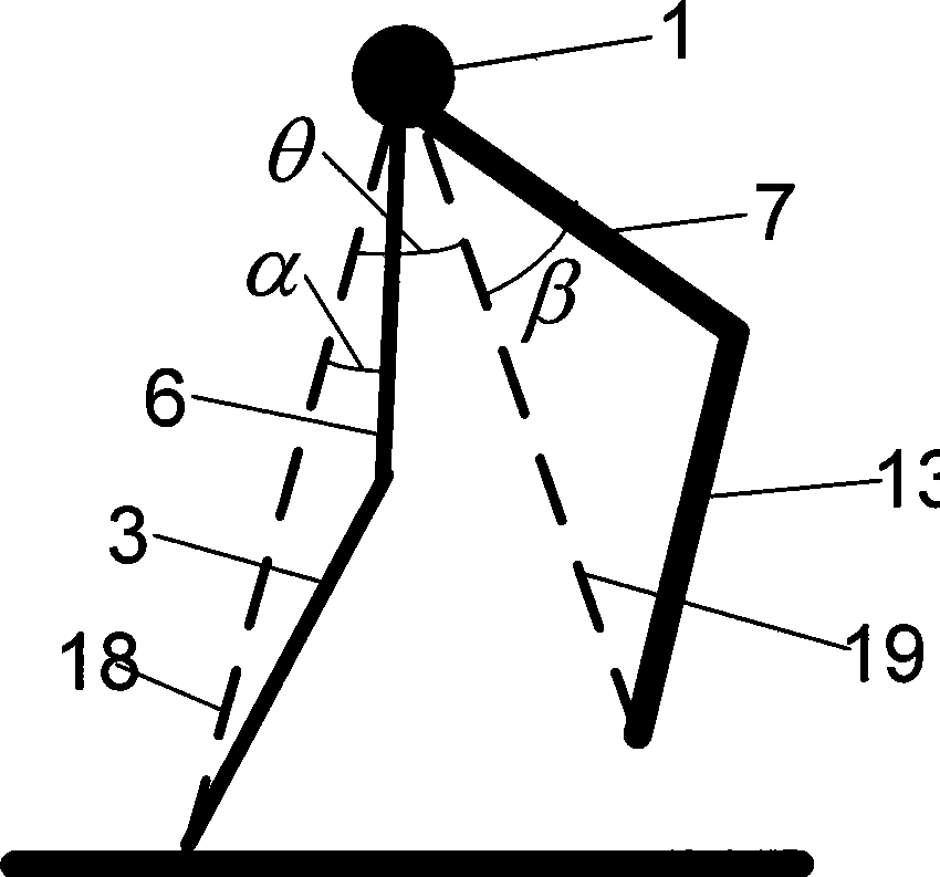 Power type walking method for biped robot