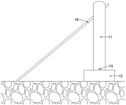 ABS material for preventing bridge guardrail from being rushed out