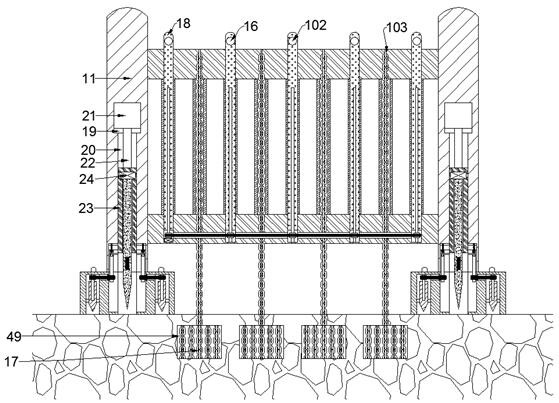 ABS material for preventing bridge guardrail from being rushed out