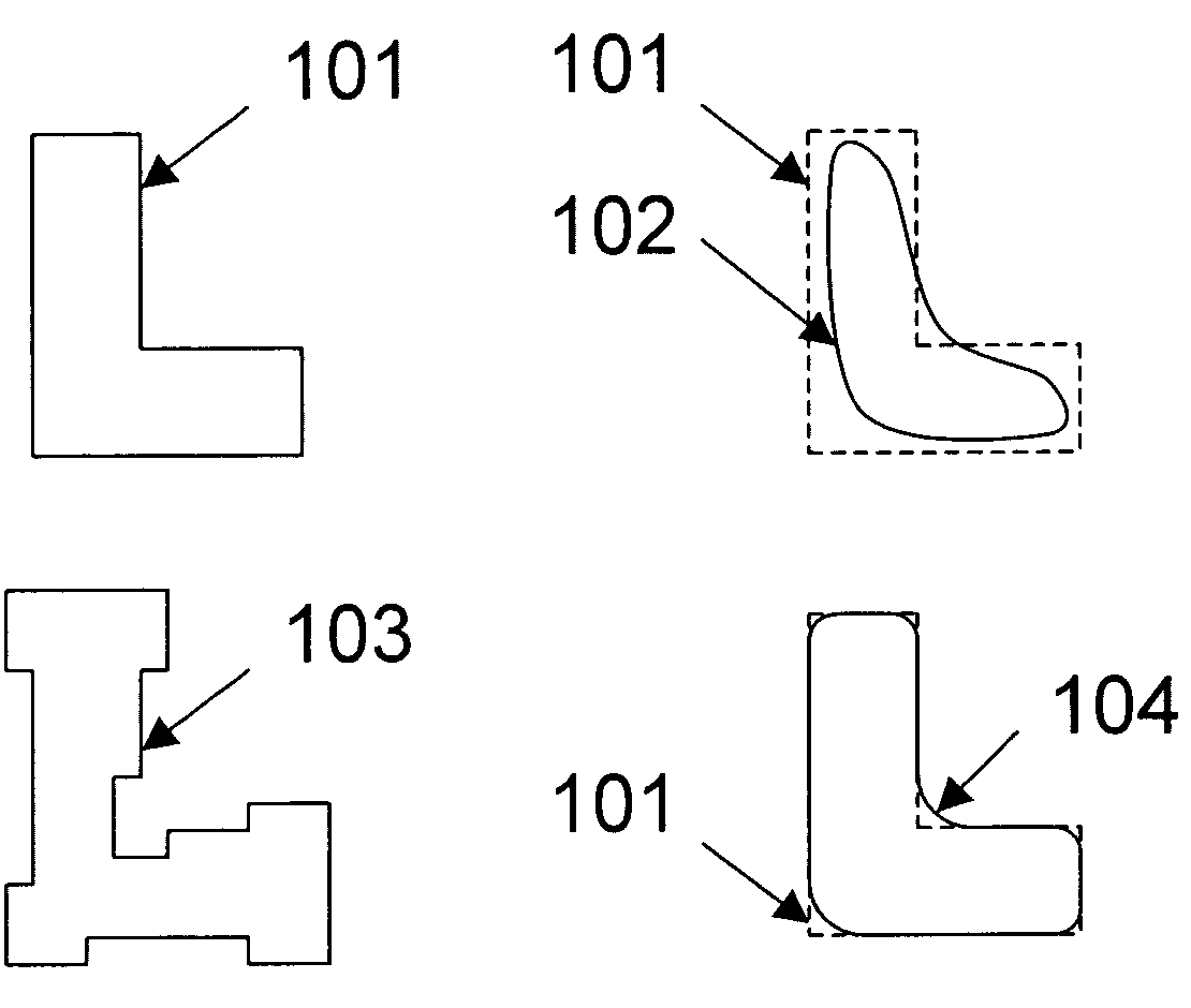 Contact or proximity printing using a magnified mask image