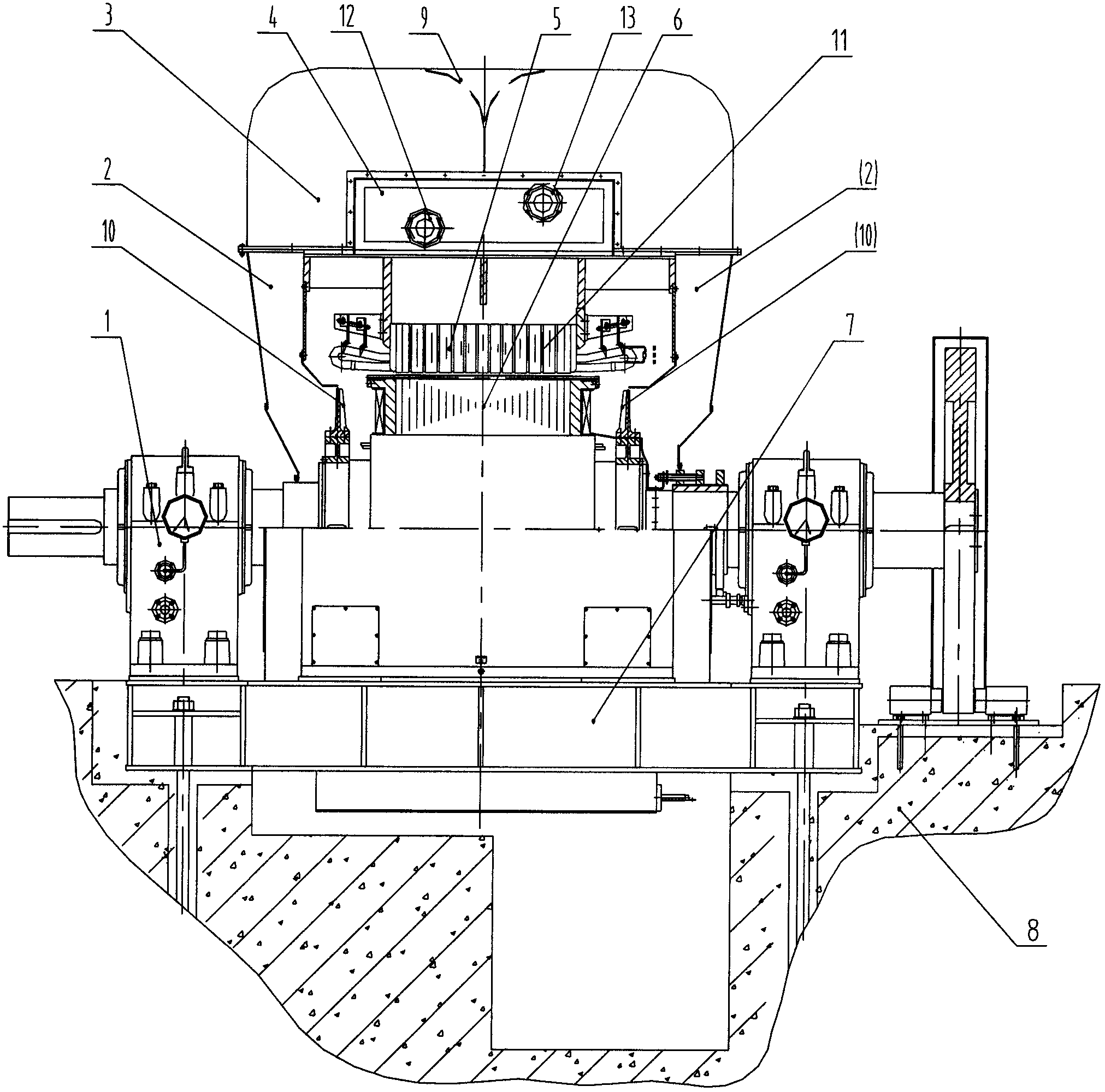 Shaft extension tubular hydrogenerator