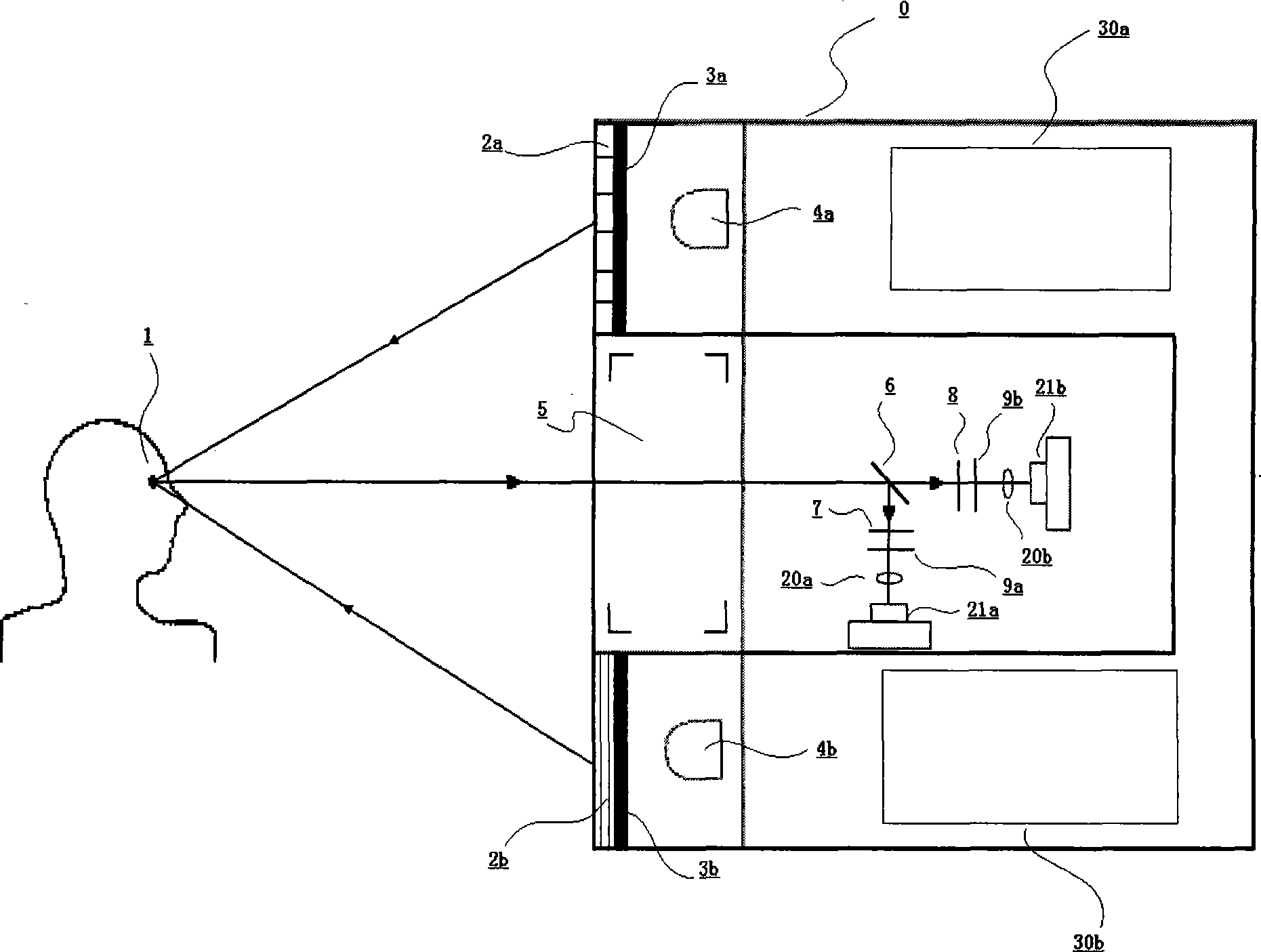 Biological measuring system for combined iris and cortex tissue