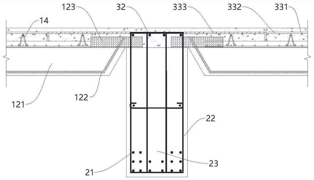 One-way multi-ribbed composite floor system