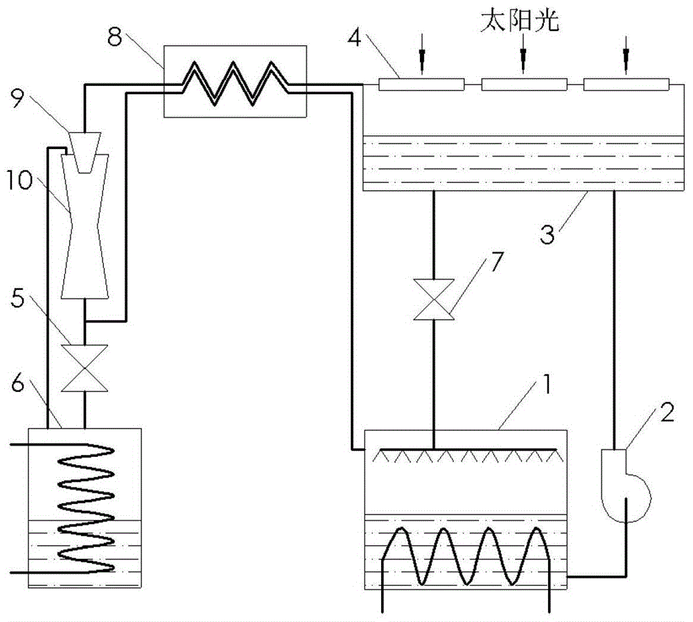 A solar powered co  <sub>2</sub> absorption chiller