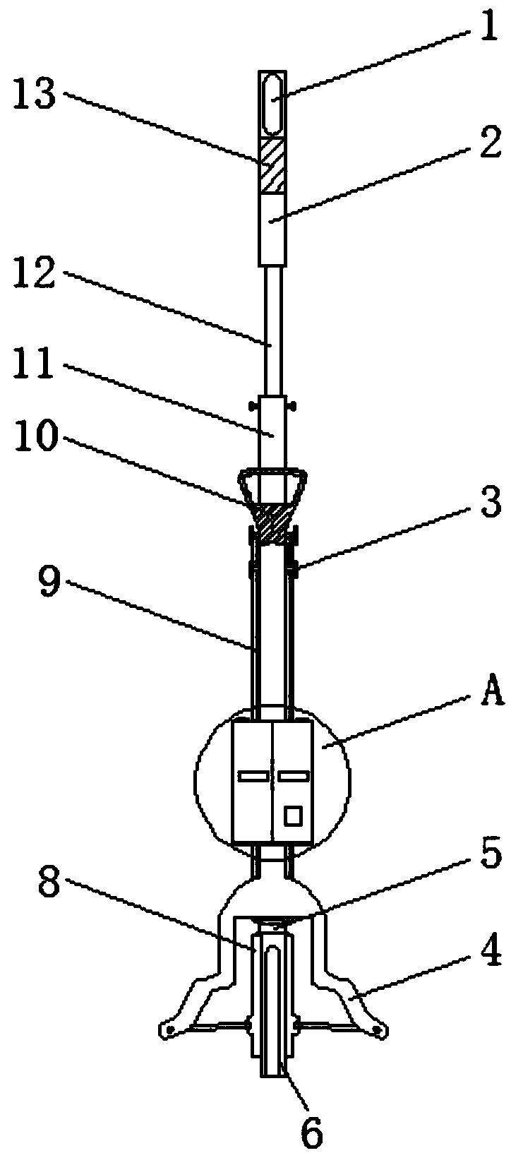 Inwards-bending type wringing sponge mop