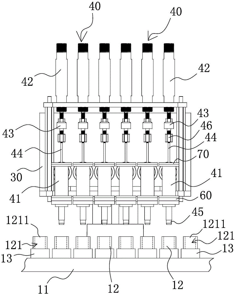 An improved battery glue injection device