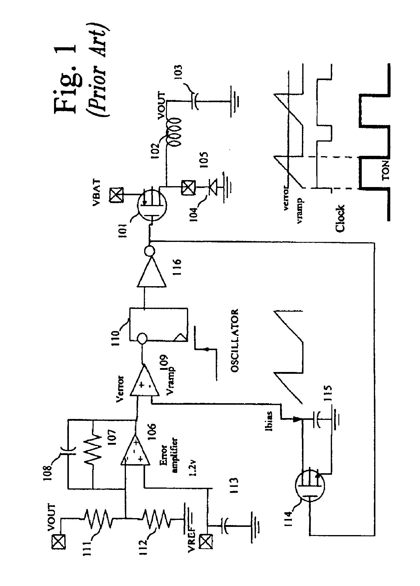 Switched mode power supply device adapted for low current drains, and cellular phone equipped with such a device