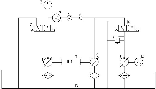 Test stand for self-adaptive power recovering of hydraulic pump