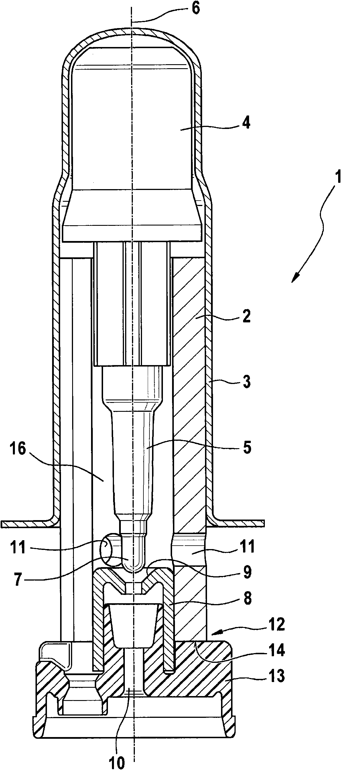 Magnetic valve and driver assistance device having such a magnetic valve