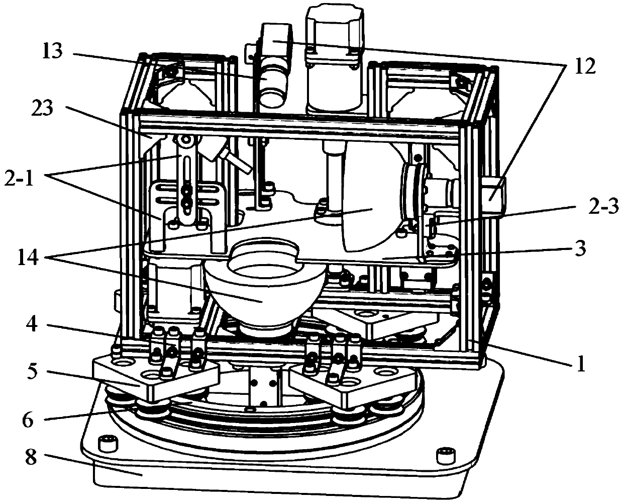 Integral type spiral milling cutter wear image acquisition device and method based on machine vision