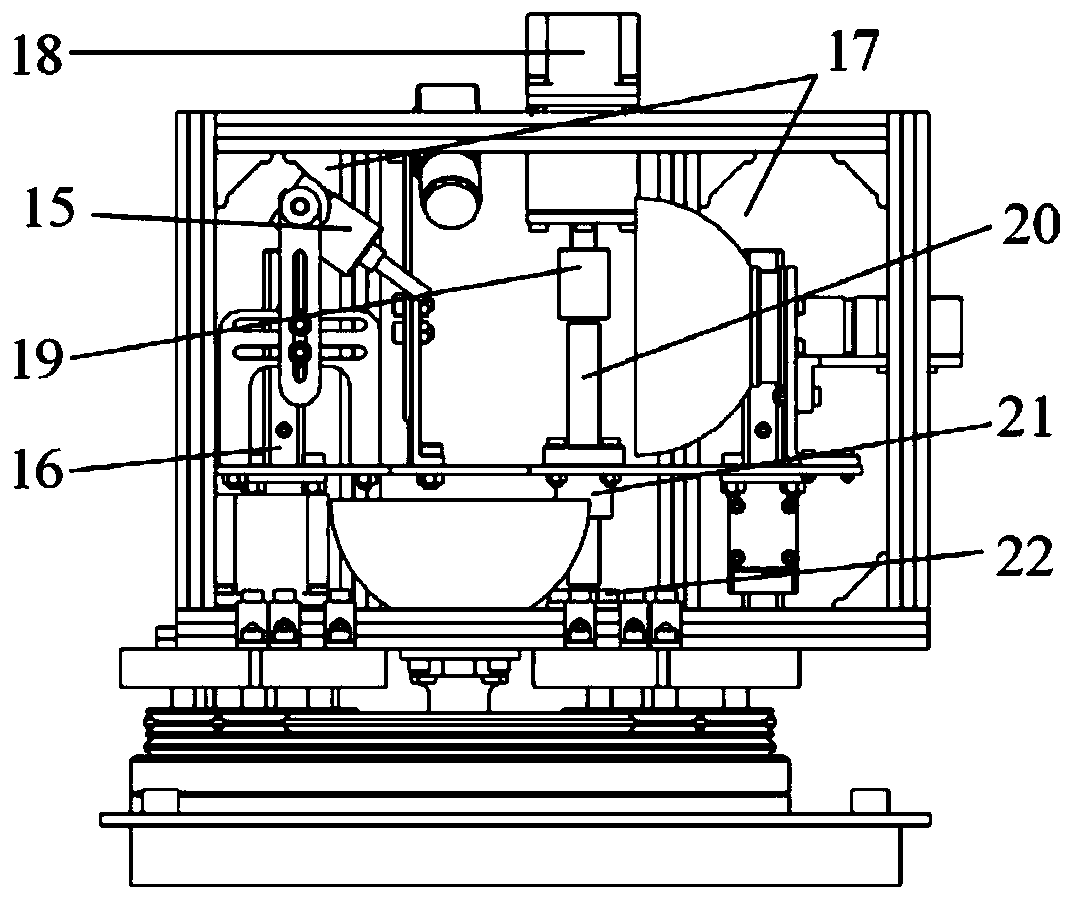 Integral type spiral milling cutter wear image acquisition device and method based on machine vision