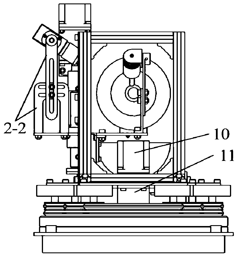 Integral type spiral milling cutter wear image acquisition device and method based on machine vision