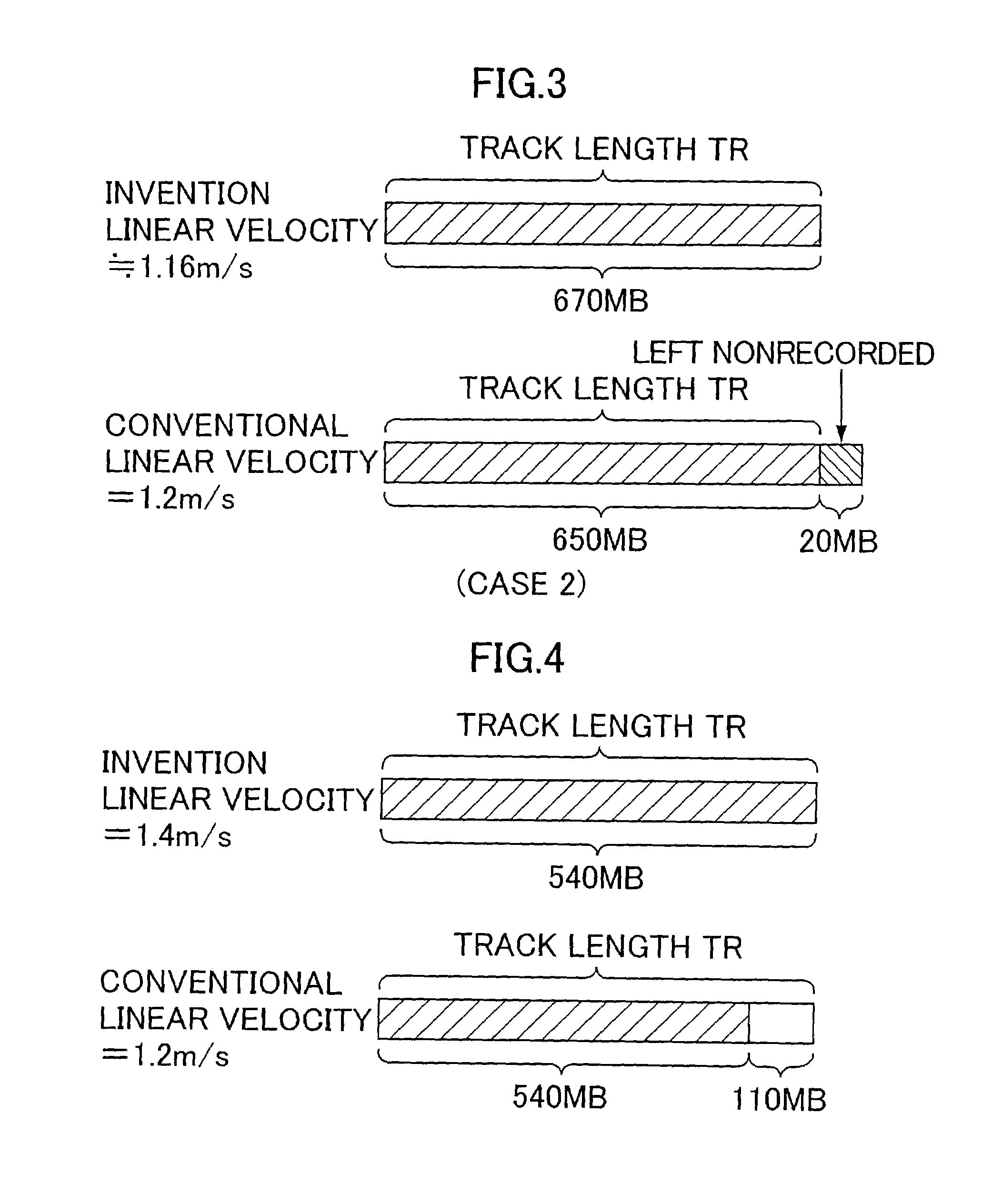 Optical disk apparatus for recording information at a recording density proportional to the actual information volume and disk nominal capacity