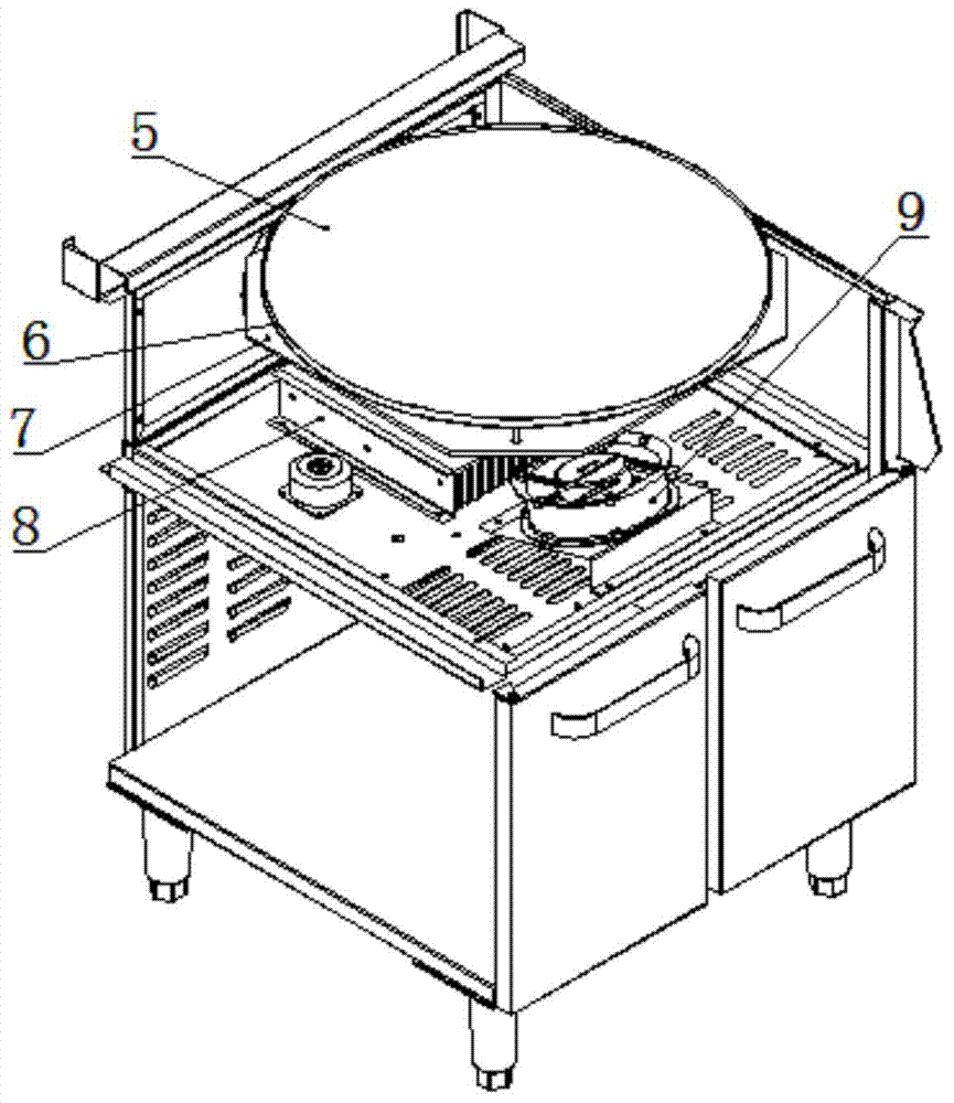 Electromagnetic induction frying-stove energy-saving device