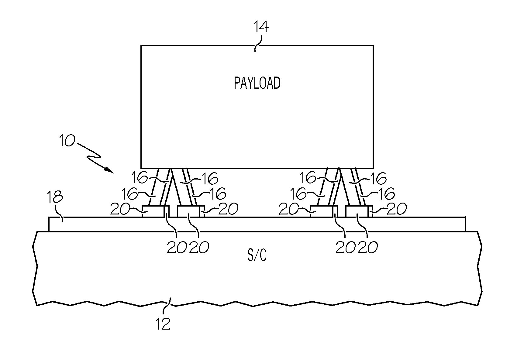 Passive isolation devices providing low frequency damping of low mass payloads and spacecraft isolation systems employing the same