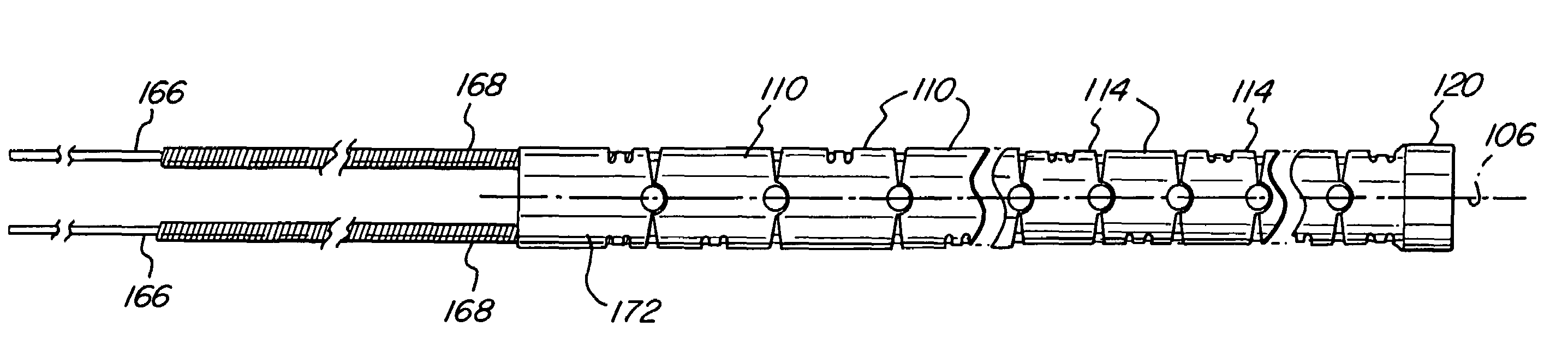 Articulating vertebrae with asymmetrical and variable radius of curvature