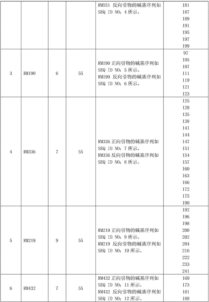 Method for establishing DNA molecular tags of Yunjing series rice varieties