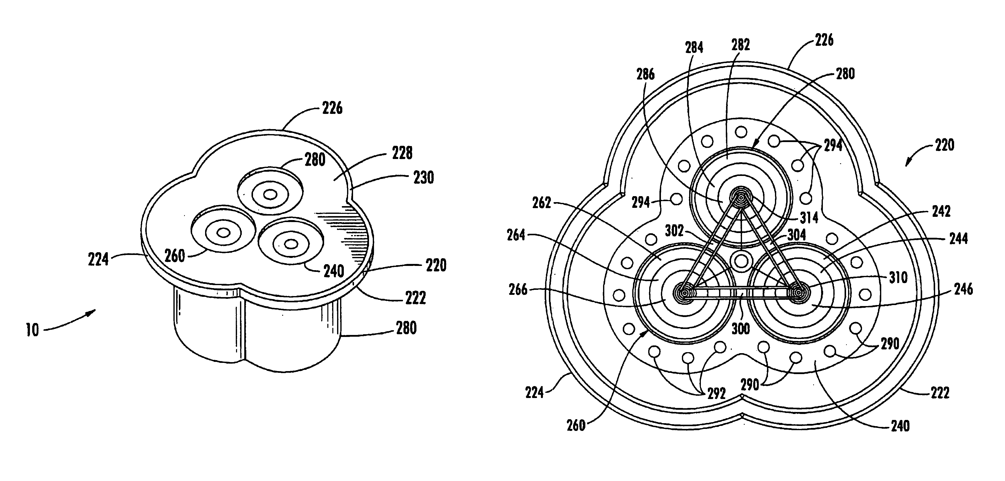 Gaming device with multiple spinning wheels and method