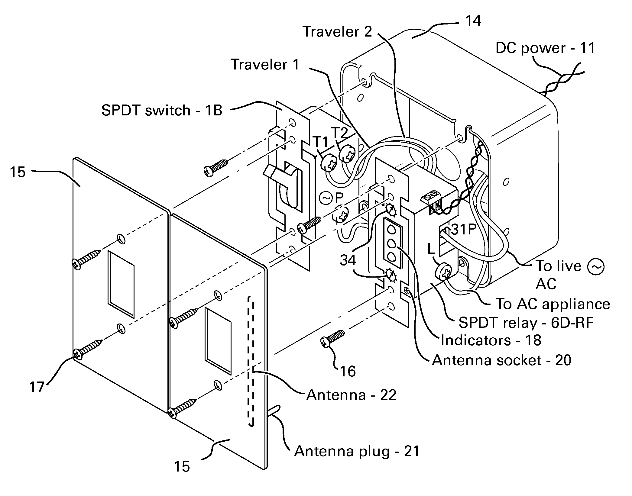 Method and Apparatus for Remotely Operating AC Powered Appliances from Video Interphones or Shopping Terminals