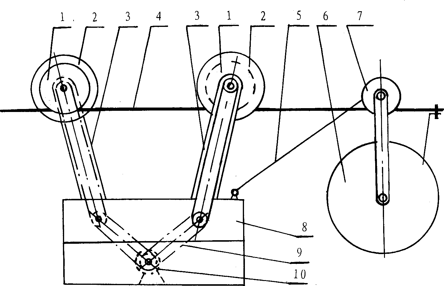 Method for paying-off by utilizing overhead line and equipment for implementing said method