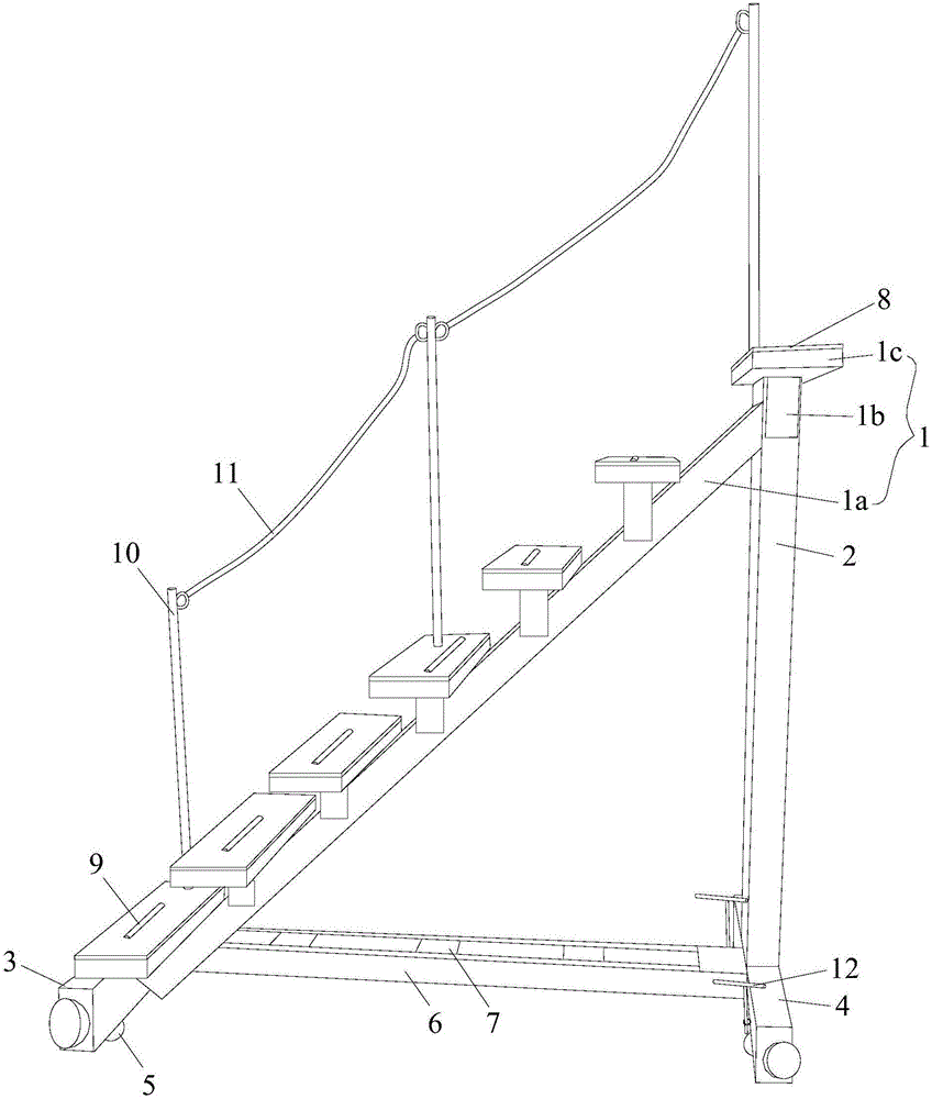 Marine safety movable inclined ladder