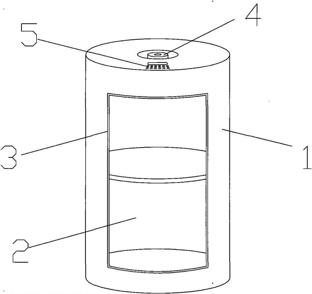 Cylindrical electronic password safe-deposit box