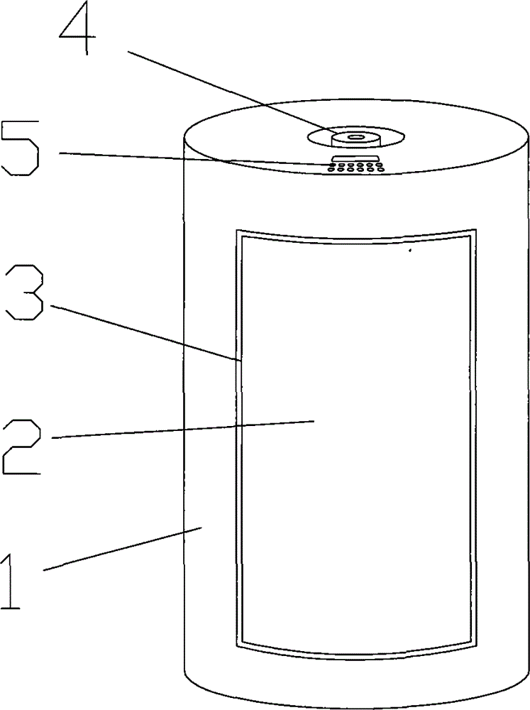 Cylindrical electronic password safe-deposit box