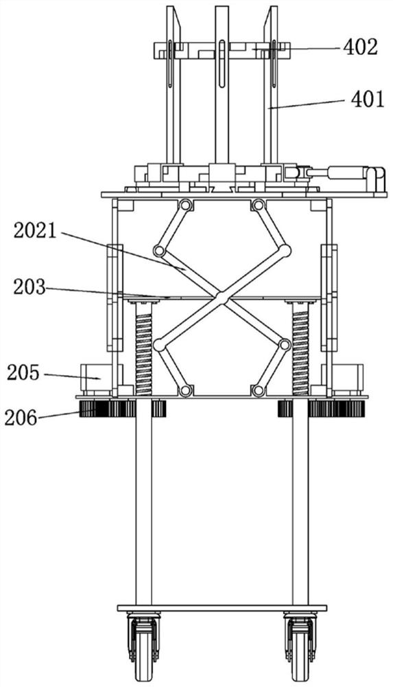 A synchronous self-centering liftable linear cutting banana drop-comb device