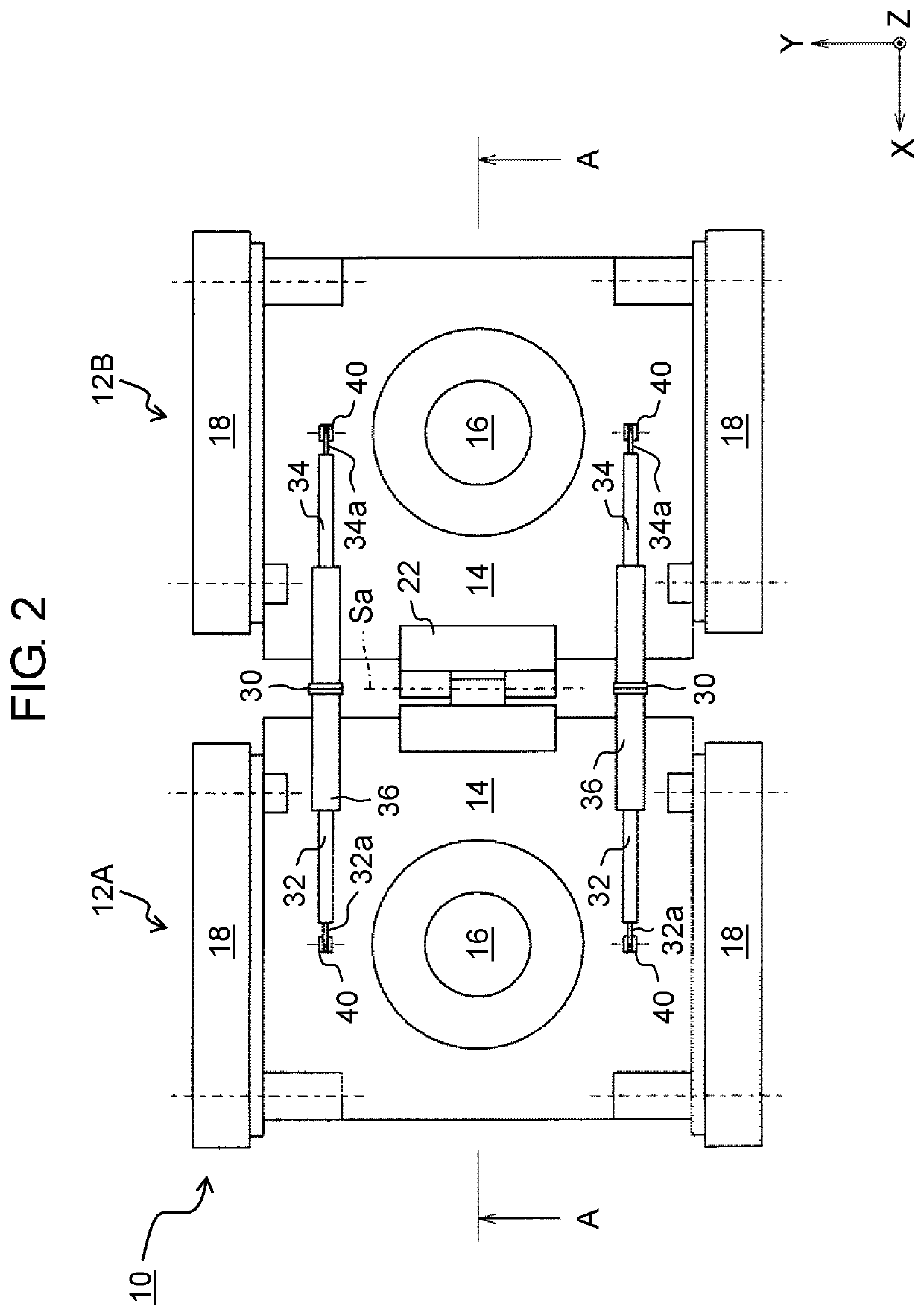 Wall surface suction traveling device